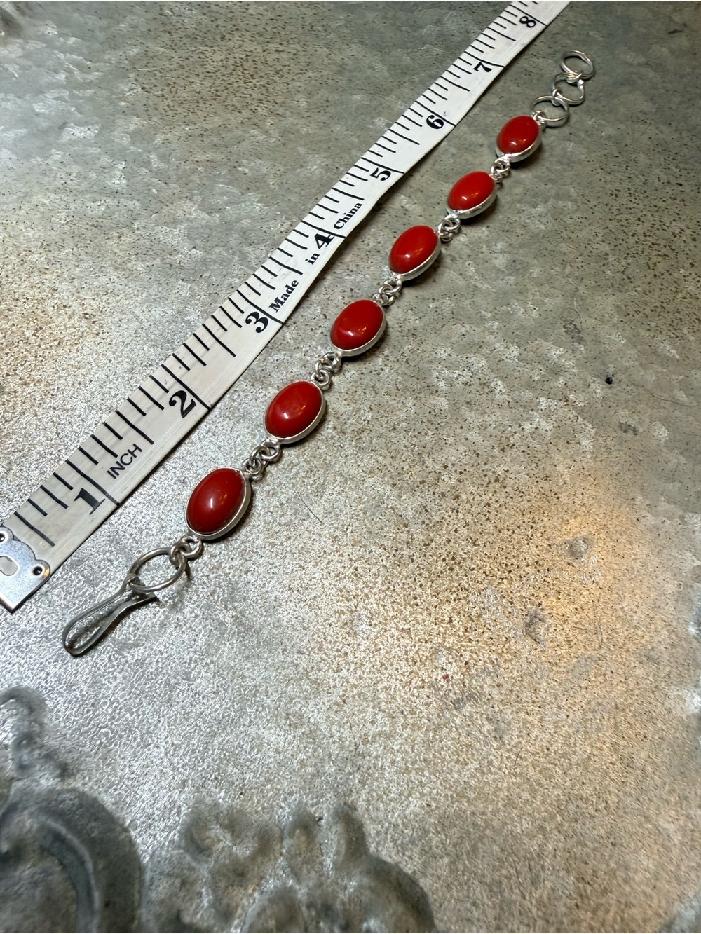 Red coral bracelet